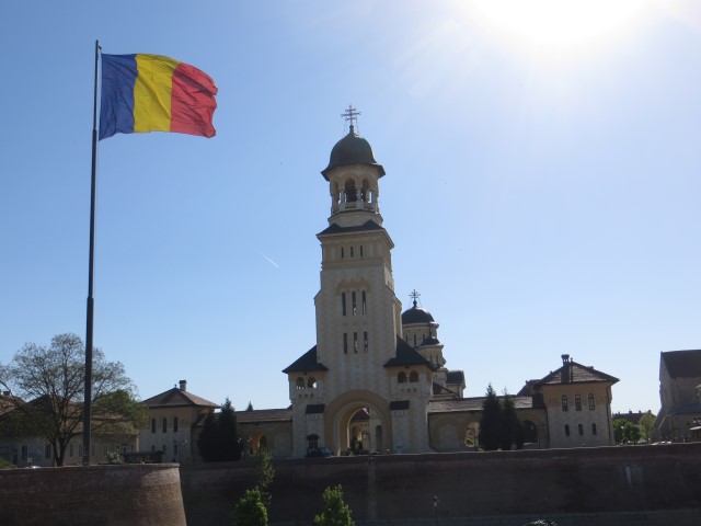 Blick von Festungsmauer auf Alba Iulia 
