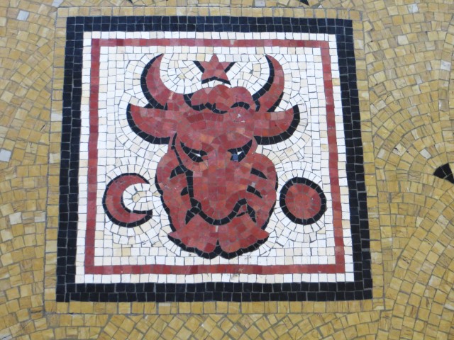Fußbodenmosaik: Wappen der Moldau