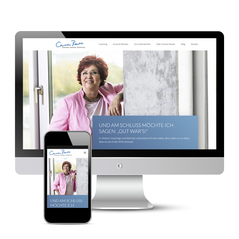 Webseite Carmen Reuter - Coaching. Training. Inspiration - www.carmenreuter.de (CMS Wordpress)