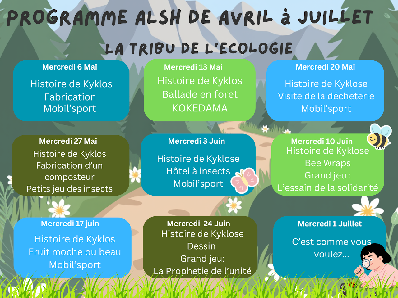 Inscriptions aux stages d'été 2026