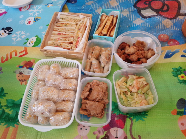 昭和記念公園で昼食