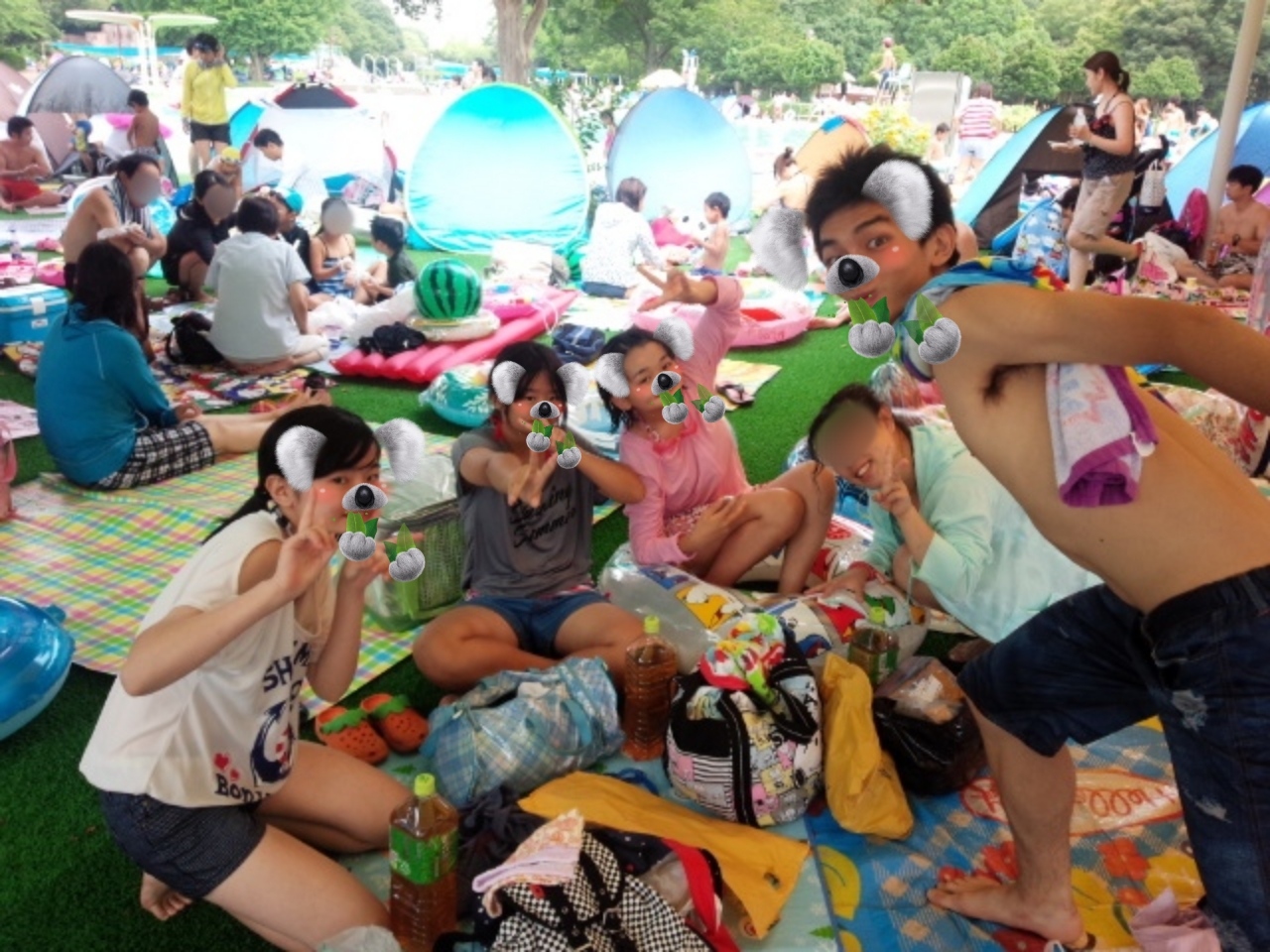 ジュニア達と昭和記念公園プールへ