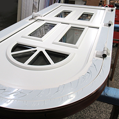 Aluminium-Rundbogentür. Moosburg Jochen Döll Innovative Fenster-, Türen- und Oberflächentechnik aus Steinbach-Hallenberg OT Rotterode.