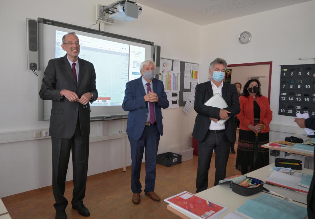 BM Dr. Werner Faßmann, Bildungsdirektor für NÖ HR Mag. Johann Heuras, Vizekanzler BM Mag. Werner Kogler, HR Dir. Mag. Gabriele Schletz