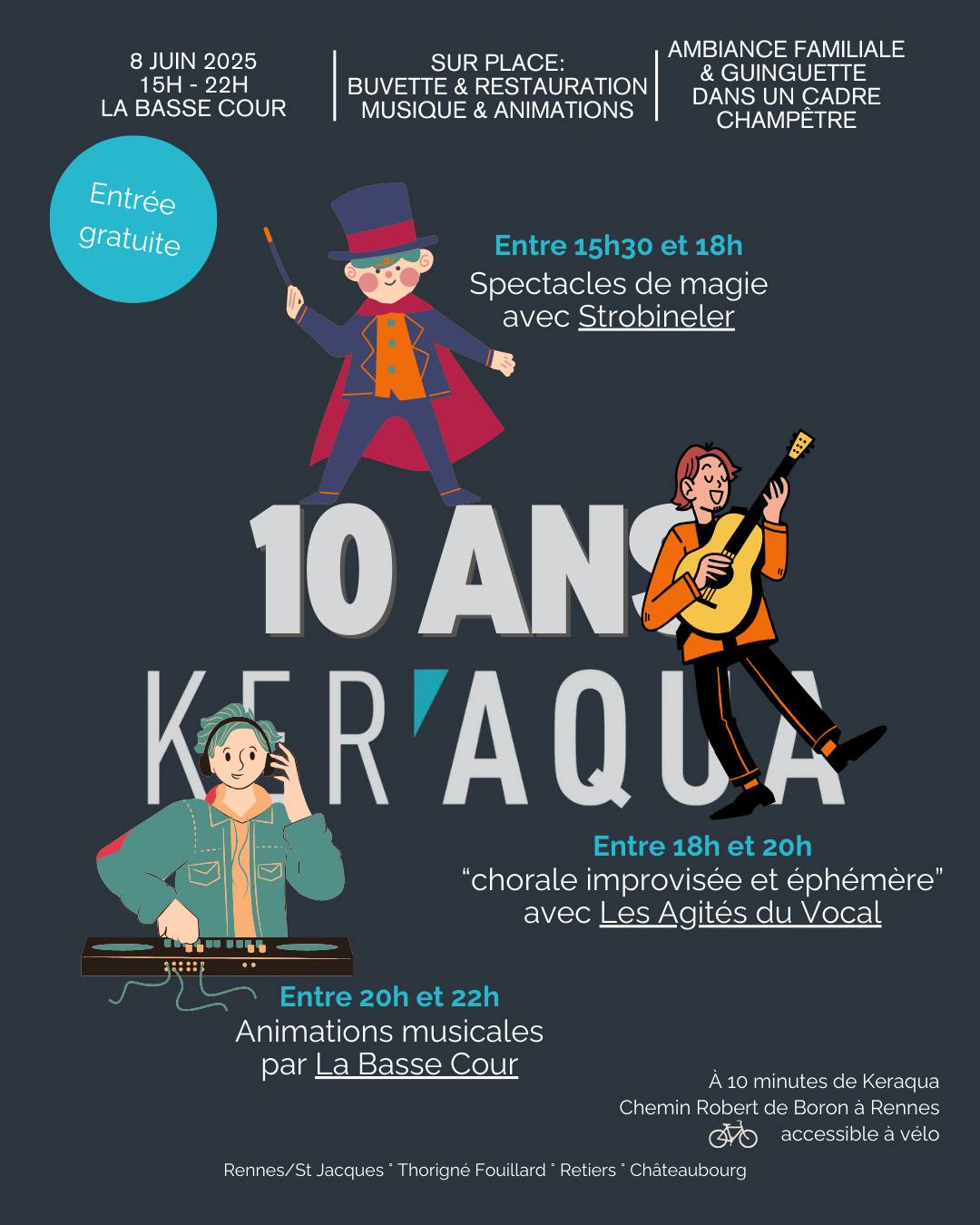 Les 10 ans de Keraqua, c'est ce dimanche à la Basse Cour à Rennes