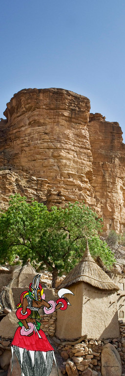 La falaise de Bandiaguara, Pays Dogon, Mali 2007