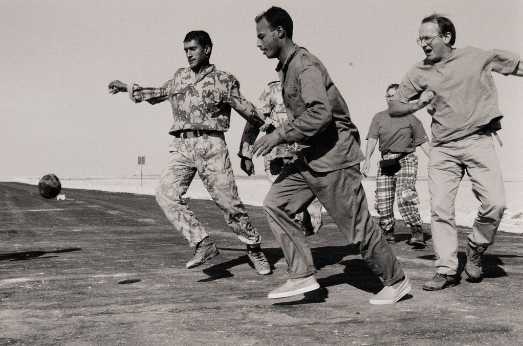 Checkpoint à la sortie de Siwa, Egypte 1996