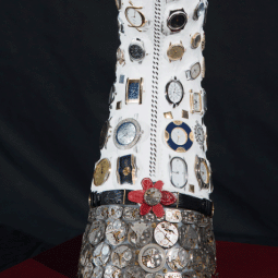  Leg, garter, watches, flower, elements watchmaking, assembly, mechanism, bracelets, mosaic, steampunk, statue, woman, decoration