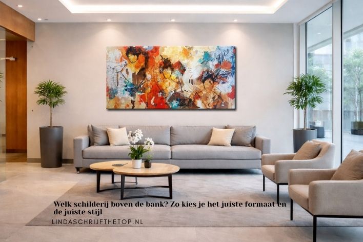 Welk schilderij boven de bank? Zo kies je het juiste formaat en de juiste stijl