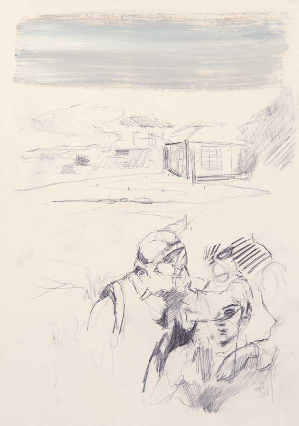7  |  Ohne Titel  |  2007  |  Graphit, Öl auf Papier  |  29,5 x 21 cm