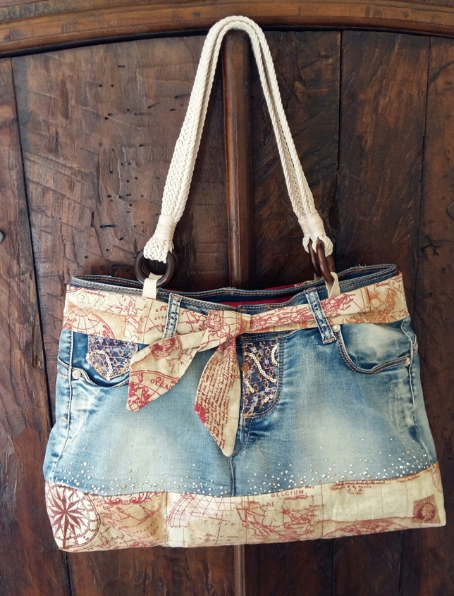 Borsa donna jeans