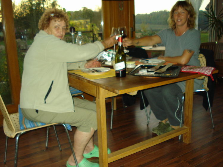 Mama und ich in der Veranda