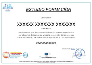 Titulación certificada estudio formacion