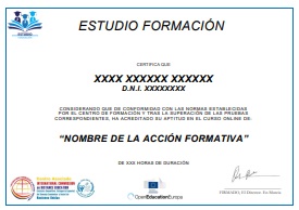 Titulación curso online certificado Estudio Formación