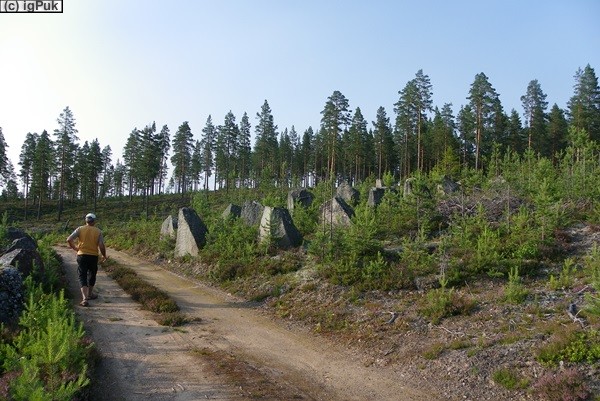 Panzersperren bei Ersbo, Grenze Norwegen ca. 10 km