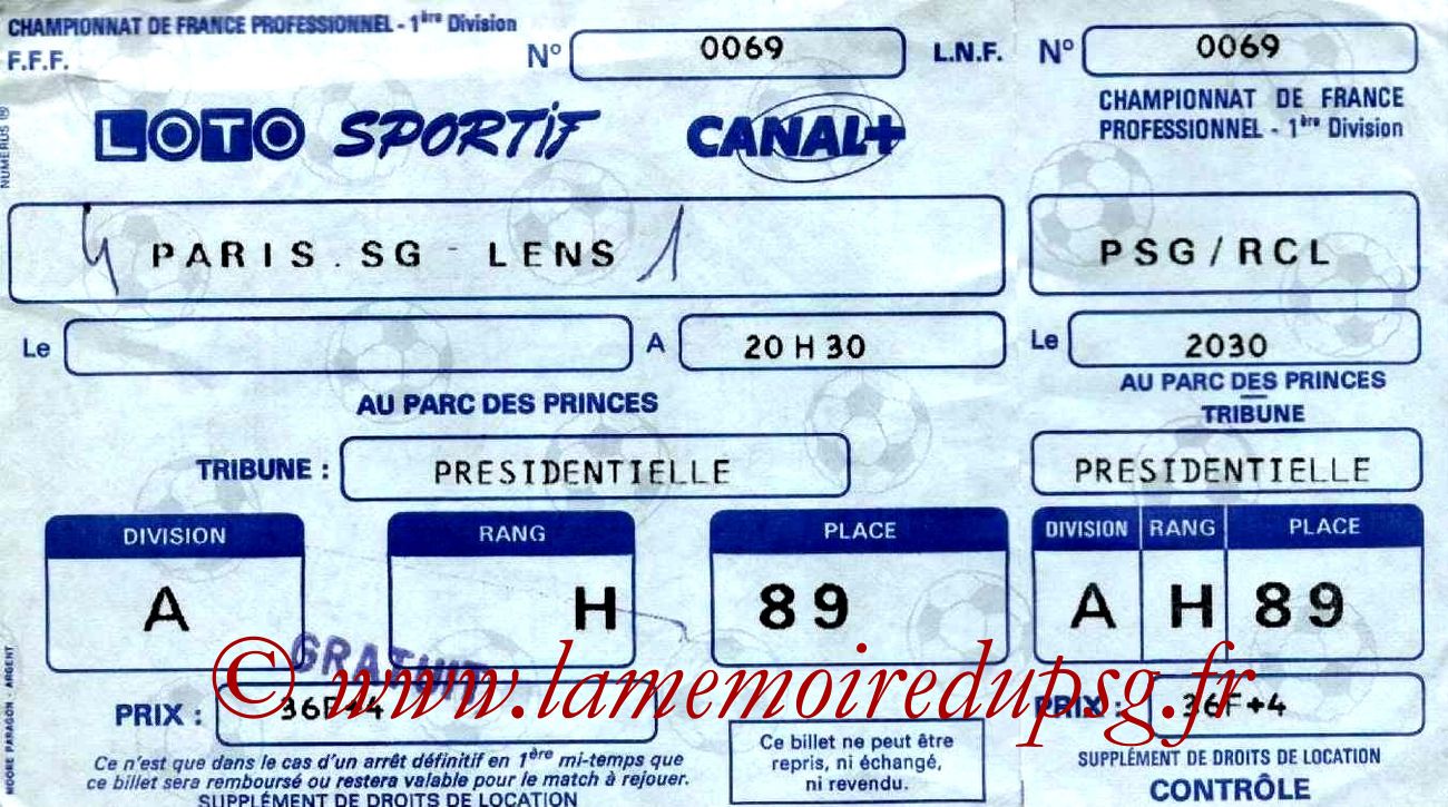 1988-05-27  PSG-Lens (37ème D1, Entier)