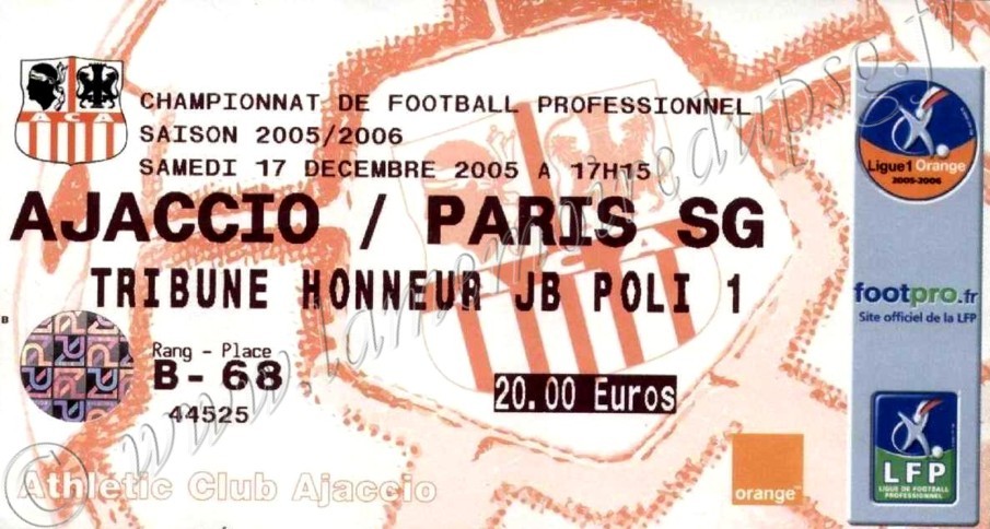 2005-12-17  Ajaccio-PSG (19ème L1)