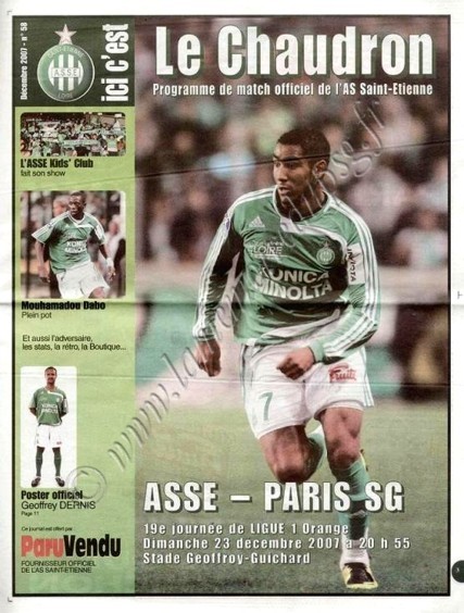 2007-12-23  Saint Etienne-PSG (19ème L1, Ici c'est le chaudron N° 58)