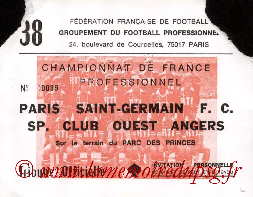 1981-06-02  PSG-Angers (38ème D1, Invitation)