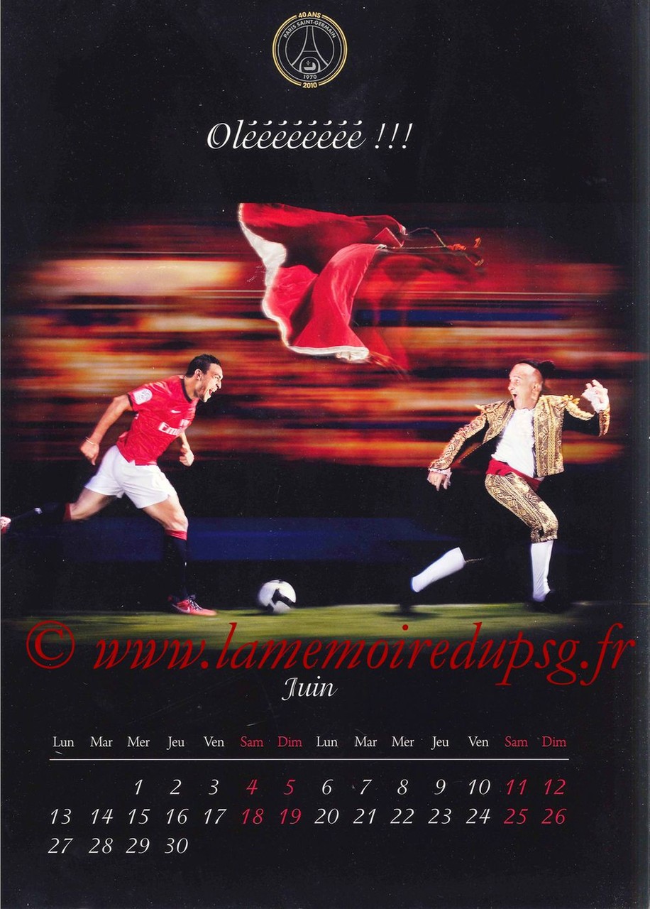 Calendrier PSG 2011 - Page 11 - Olééééééé !!!