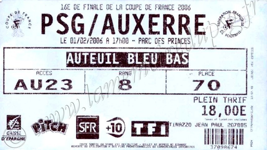 2006-02-01  PSG-Auxerre (16ème Finale CF, bis)