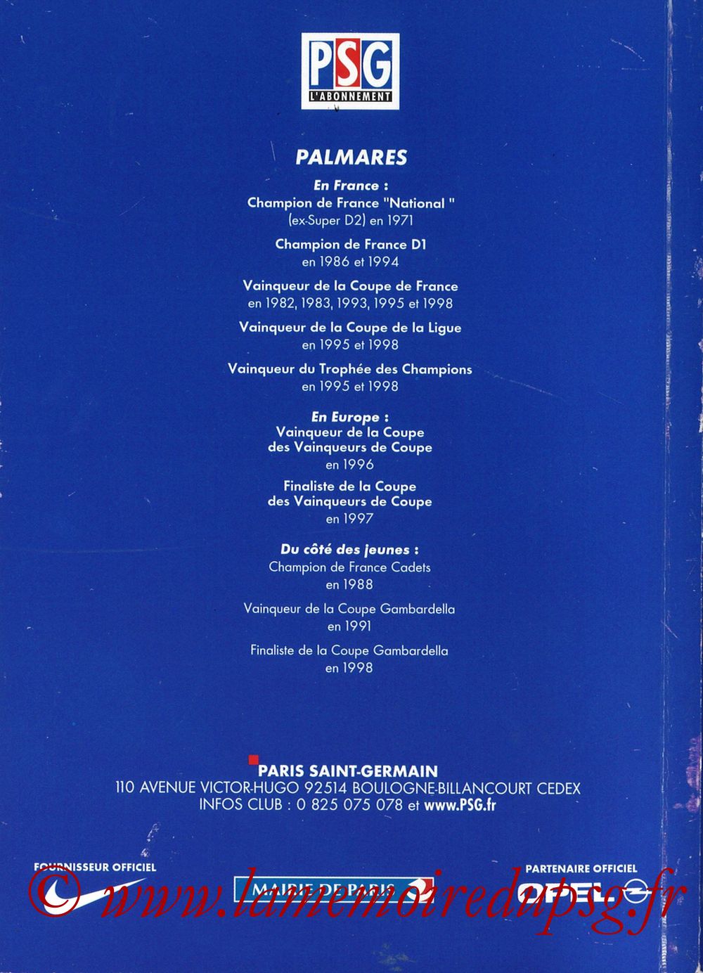 1999-00 - Guide de la Saison PSG - Pages 68