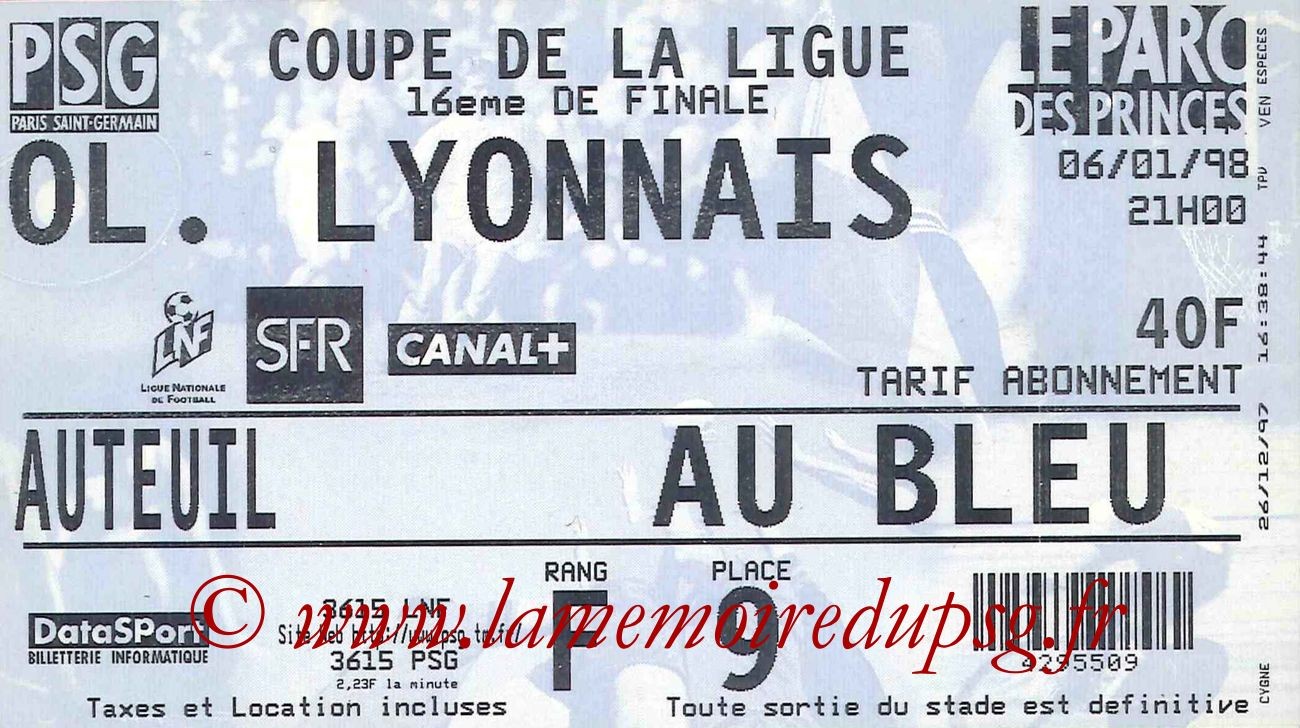 1998-01-06  PSG-Lyon (16eme Finale CL)