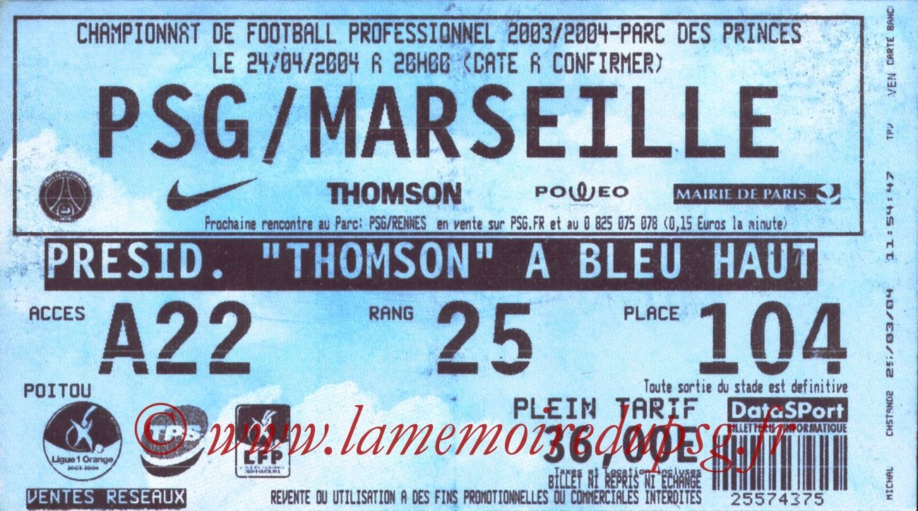 2004-04-25   PSG-Marseille (33ème L1)