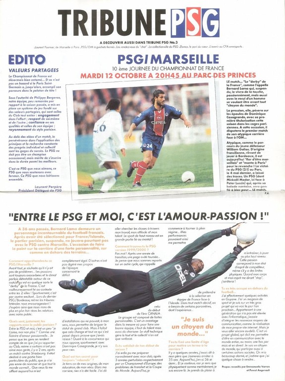 1999-10-12  PSG-Marseille (10ème D1, Tribune PSG N°3)