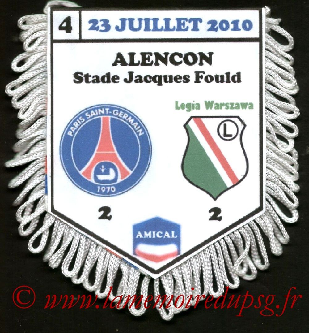 2010-07-23  Legia Varsovie-PSG (Amical à Florence)