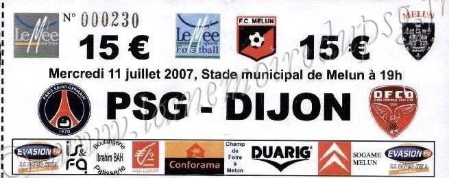 2007-07-11  PSG-Dijon (Amical à Melun)