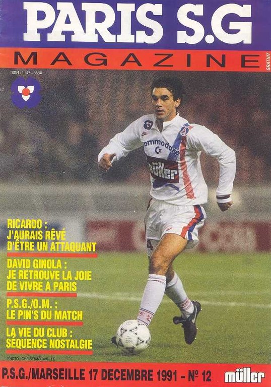 1991-12-17  PSG-Marseille (23ème D1, Paris SG Magazine N°12)
