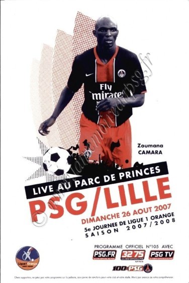 2007-08-26  PSG-Lille (5ème L1, Officiel PSG N°105)