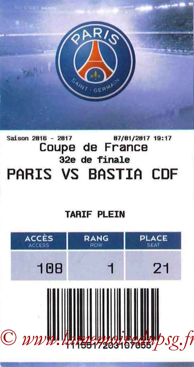 2017-01-07  PSG-Bastia (32ème CF, E-ticket)