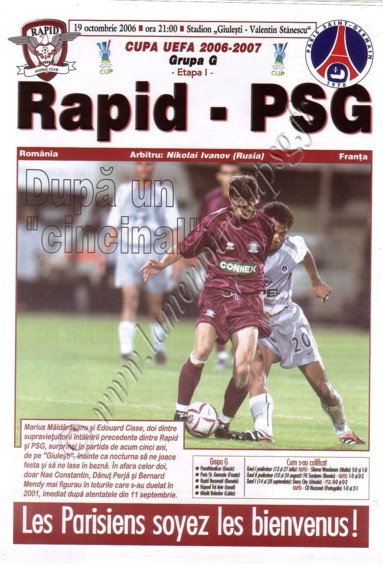 2006-10-19  Rapid Bucarest-PSG (1ère Poule C3, Officiel)