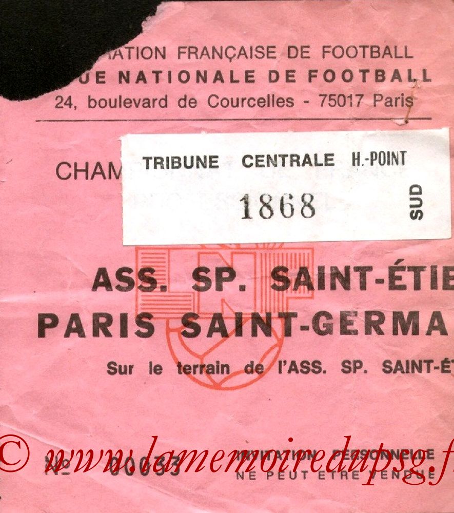 1983-09-17  Saint Etienne-PSG (9ème D1, Invitation)