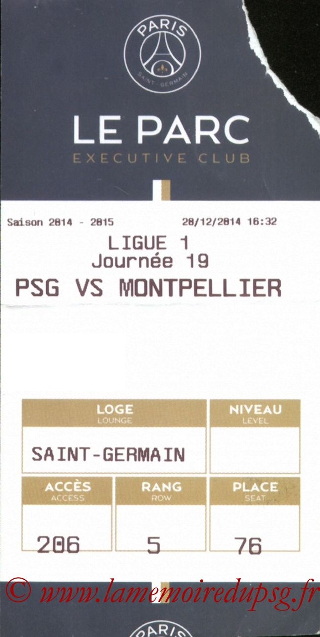 2014-12-20  PSG-Montpellier (19ème L1, E-ticket Executive club)