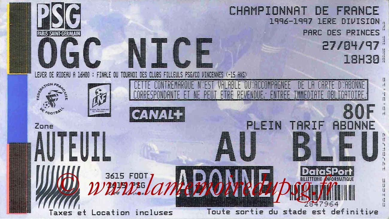 1997-04-27  PSG-Nice (34ème D1)