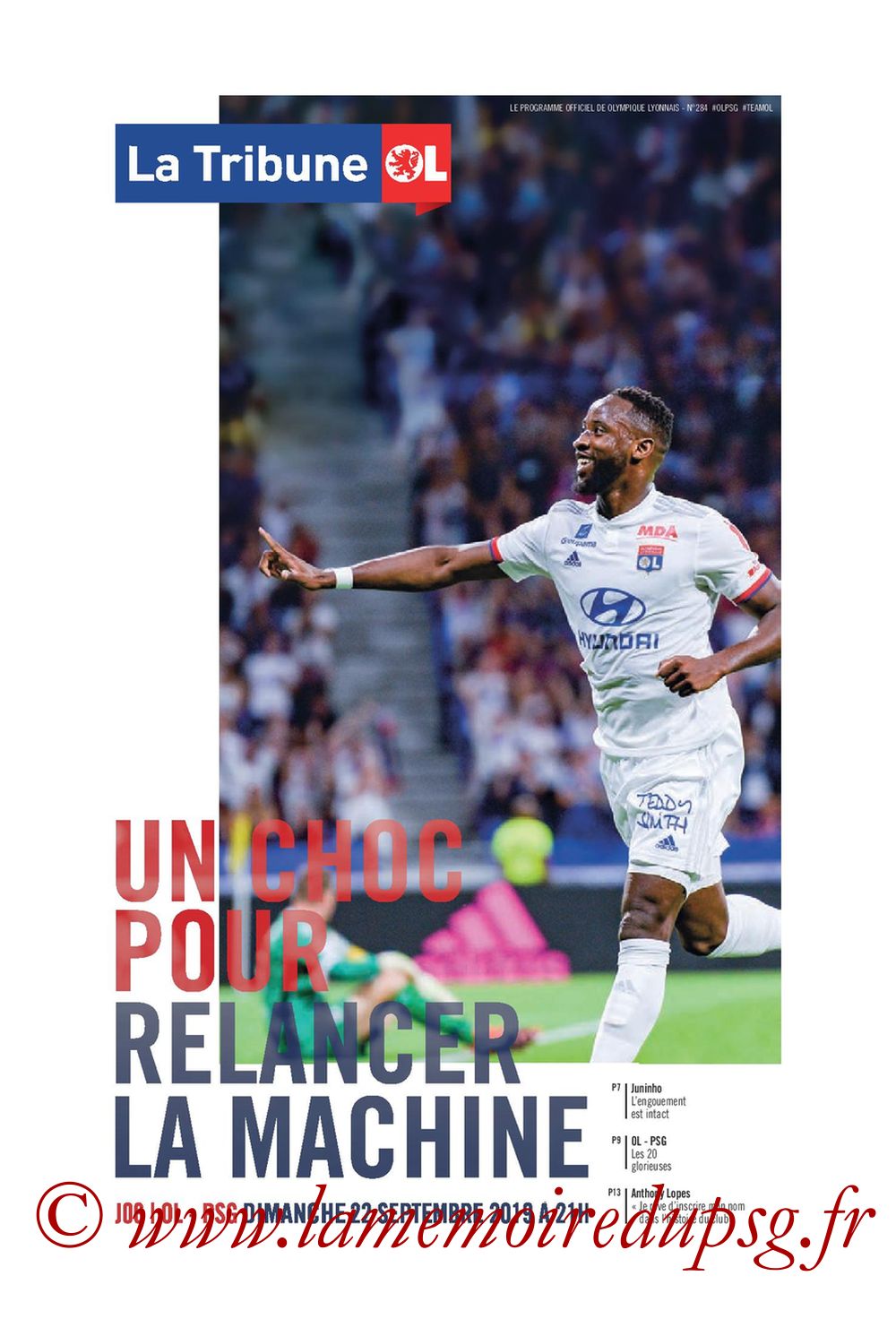 2019-09-22  Lyon-PSG (6ème L1, Tribune OL N°284)