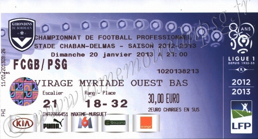 2013-01-20  Bordeaux-PSG (21ème L1)