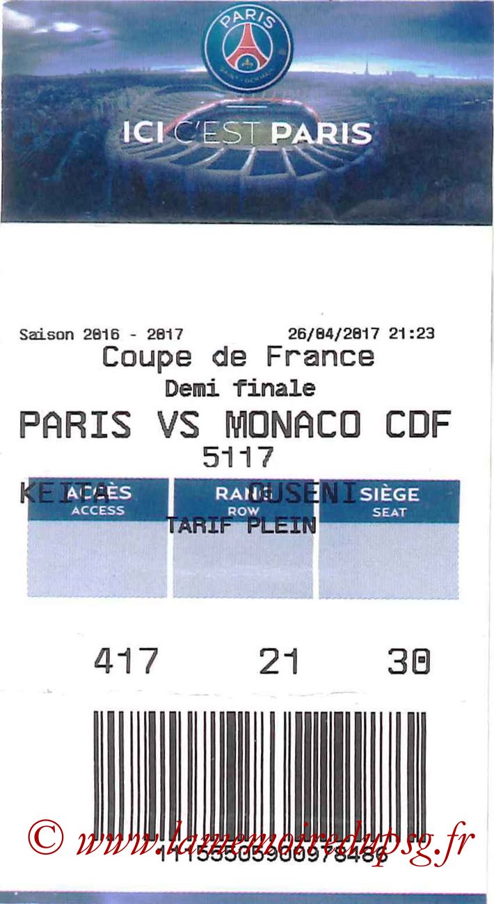 2017-04-26  PSG-Monaco (Demi-finale CF, E-ticket 2)