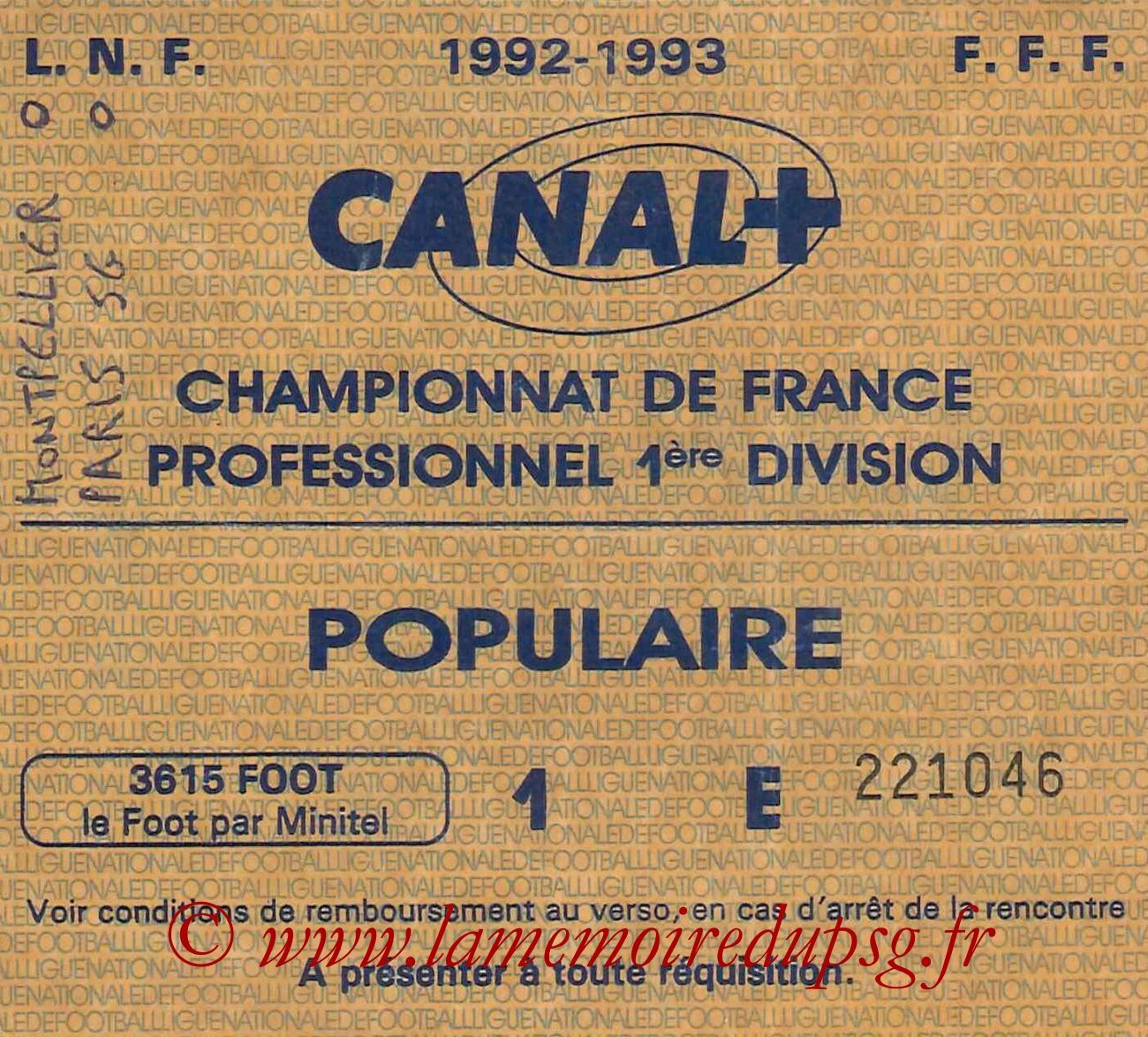 1992-09-19  Montpellier-PSG (7ème D1, Sans nom)