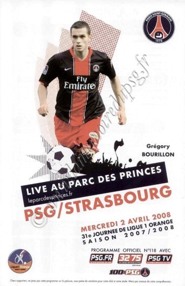 2008-04-02  PSG-Strasbourg (31ème L1, match en retard, Officiel N°118)