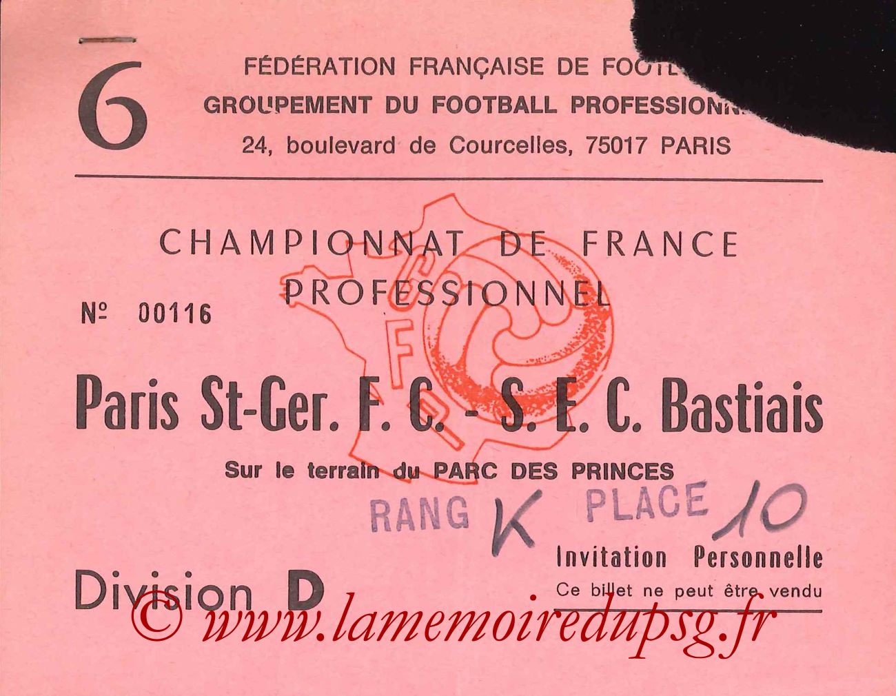 1976-09-10  PSG-Bastia (6ème D1, Invitation)