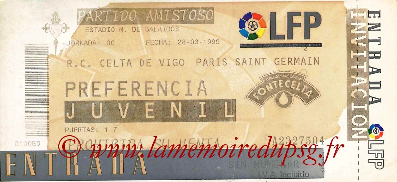 1999-03-28  Celta Vigo-PSG (Amical à Vigo)