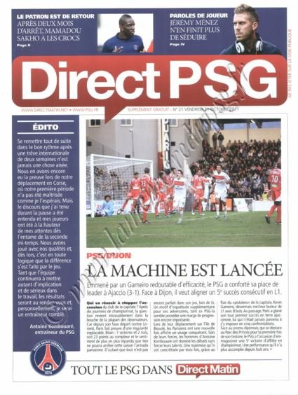 2011-10-23  PSG-Dijon (11ème L1, Direct PSG N°21)