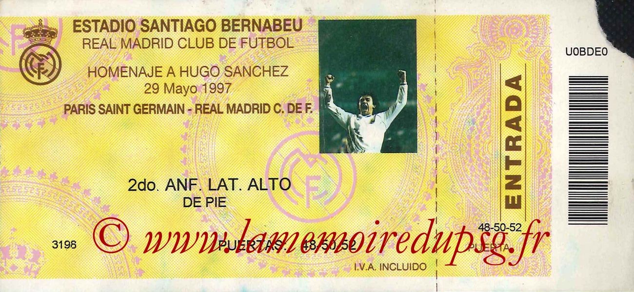 1997-05-29  Real Madrid-PSG (Jubilé Hugo Sanchez)