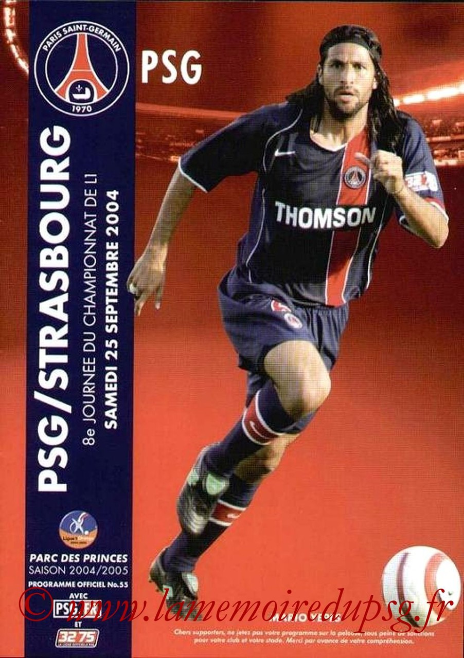 2004-09-25  PSG-Strasbourg (8ème L1, Officiel N°55)