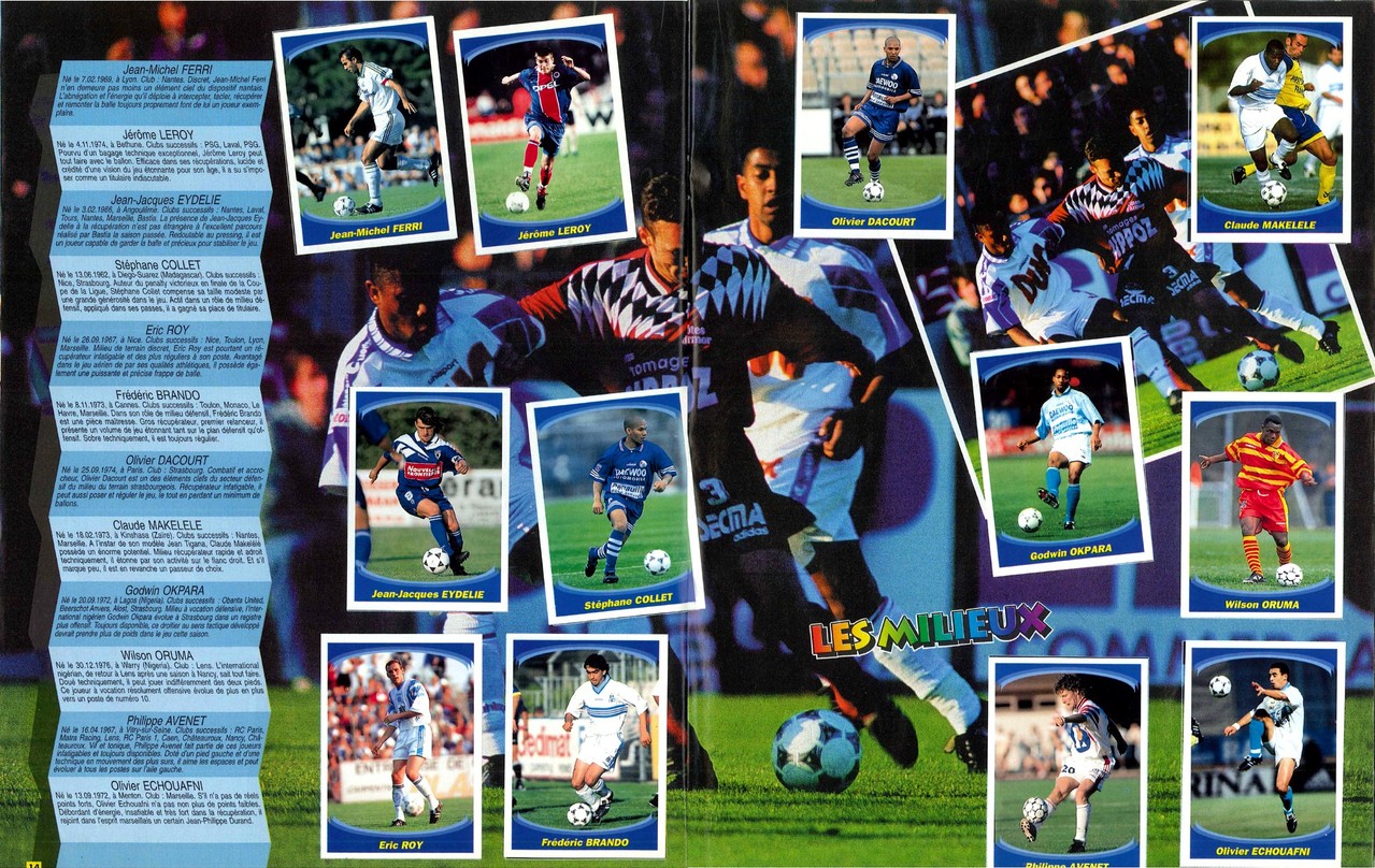 1997-98 - Panini Superfoot - Pages 12 et 13 - Les défenseurs et les milieux