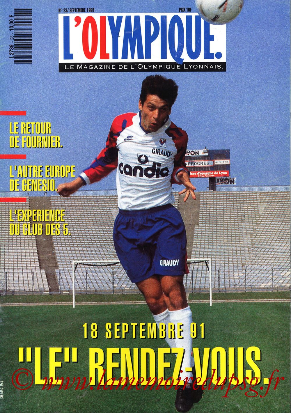 1991-09-07  Lyon-PSG (9ème D1, L'Olympique N°23)